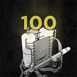 Das ist ein Flammenwerfer. Der werft Flammen